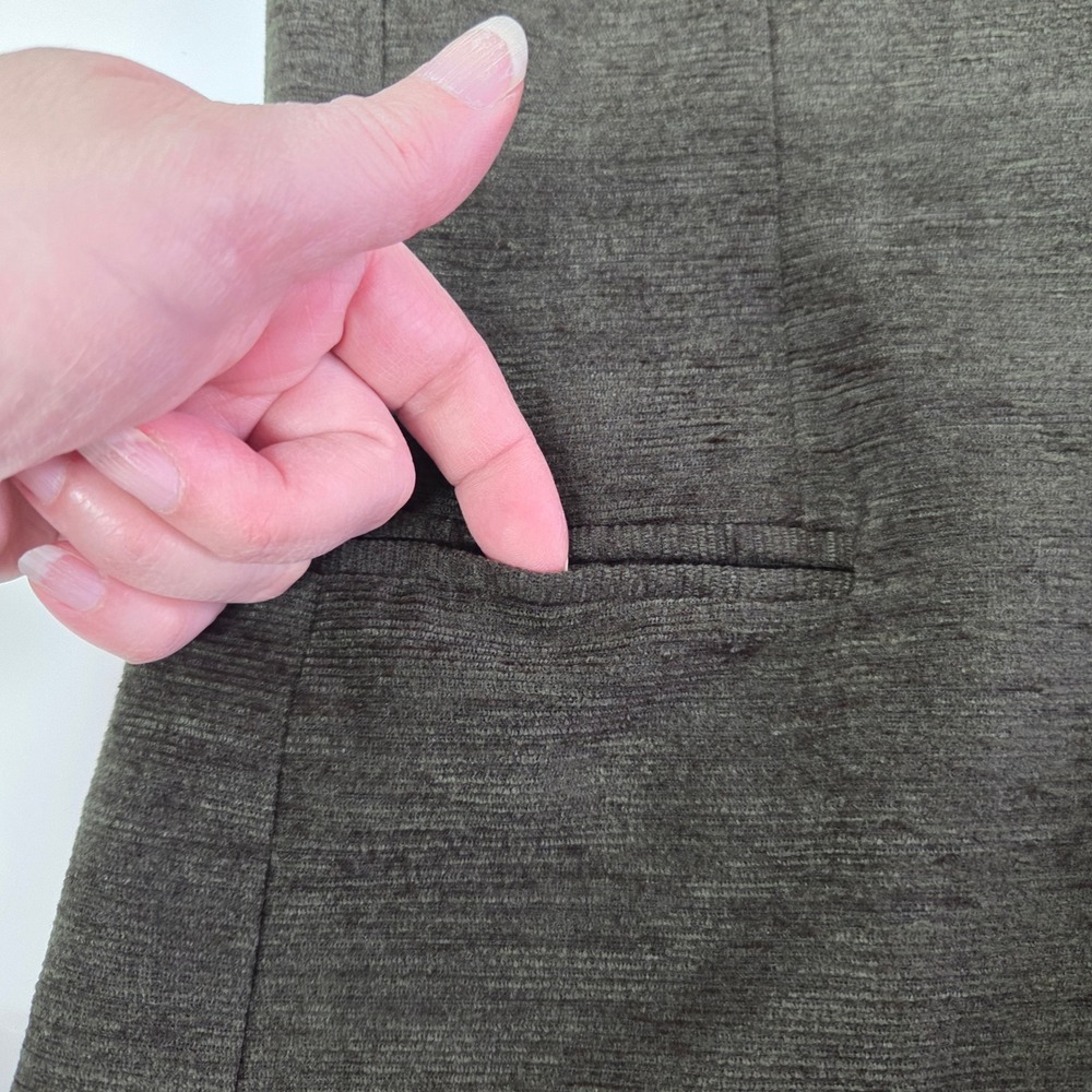 Andrea Viccaro Blazer Women 6P‎ Olive Green Chenille Textured Two Button Lined - Picture 8 of 11
